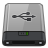 Grey USB B Icon 48x48 png